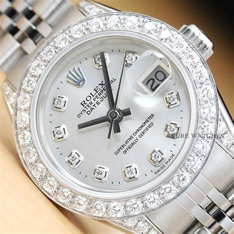 ladies Rolex with diamond bezel